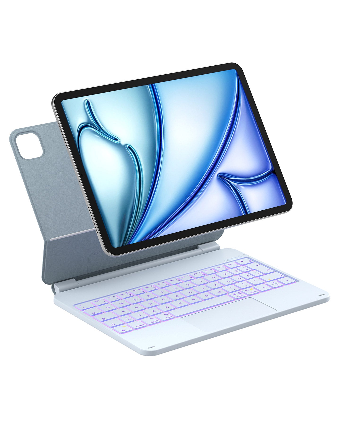 inateck DE Magnetische Tastaturhülle für iPad Air 11" M3/M2 (2025/2024), iPad Air 6/5/4, iPad Pro 11" 4/3/2/1, KB09119 BabyBlue