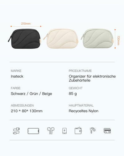 Leicht Kabeltasche Elektronik Organizer, Spritzwassergeschützte Zubehör Reisezubehörtascheb, ABW31