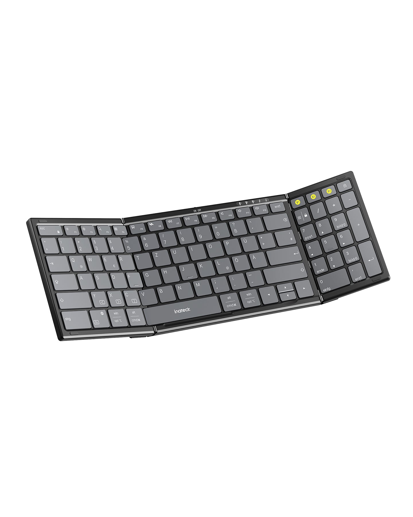 inateck DE Faltbare kabellose tragbare Tastatur mit Bluetooth 5.3, kompatibel mit Tablets, Handys, Laptops, PCs, KB602