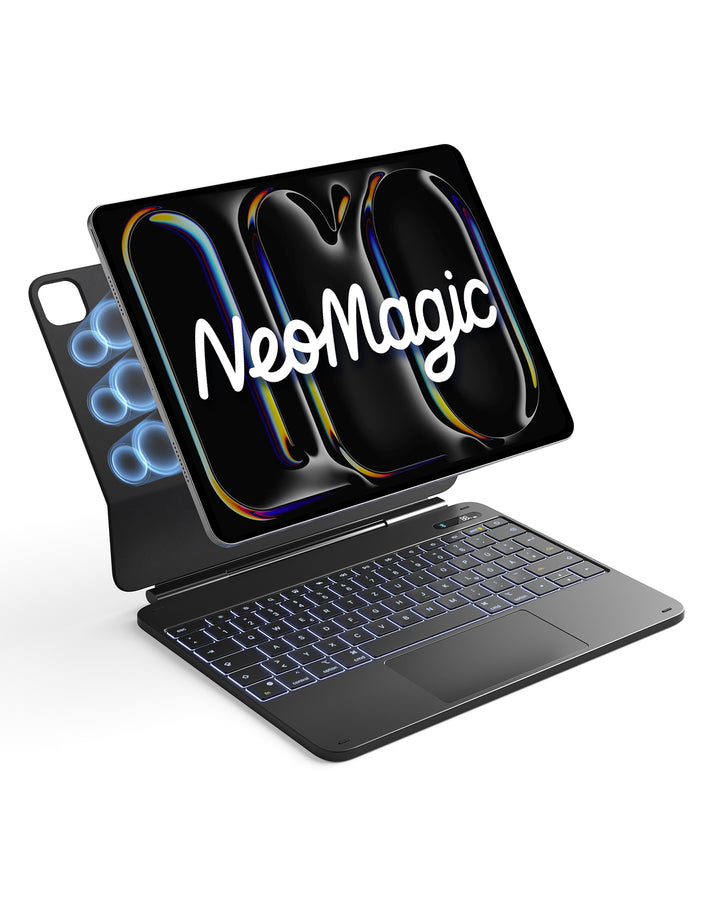 NeoMagic Magnetische Tastatur Hülle für iPad Pro 13 2025/2024(M5/M4),LED Smart Power-Anzeige, QWERTZ, mit Stifthalter, KB903-13P