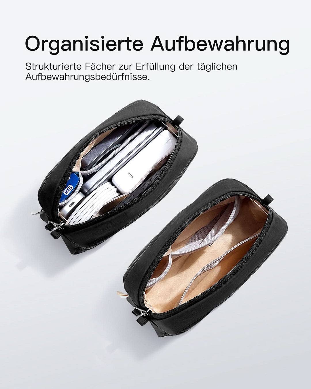 inateck DE Leicht Kabeltasche Elektronik Organizer, Spritzwassergeschützte Zubehör Reisezubehörtascheb, ABW31