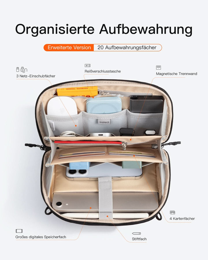 Praktischer Organizer für Elektronisches Zubehör, Spritz Wasserresistente Reisetasche, ABM35S