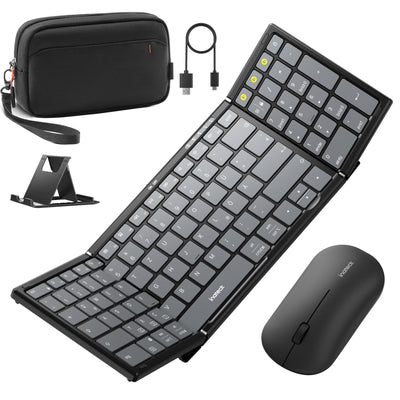 Inateck Faltbare Tastatur Maus Set Kabellos,für iPad iPhone Mac Android Windows,N0158