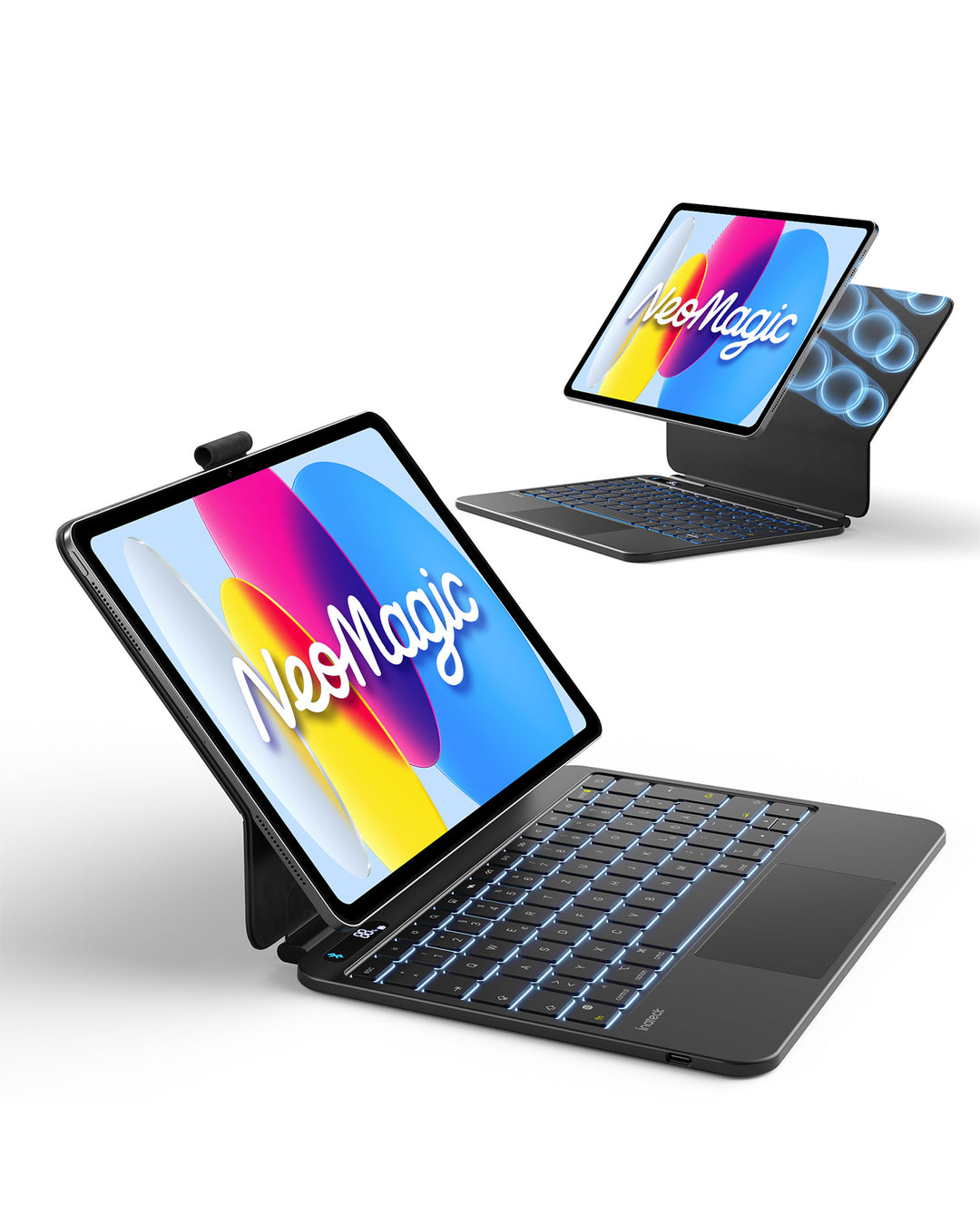 NeoMagic Magnetische Tastatur Hülle für iPad 11/10 Gen 2025 A16 11", QWERTZ, KB903-10
