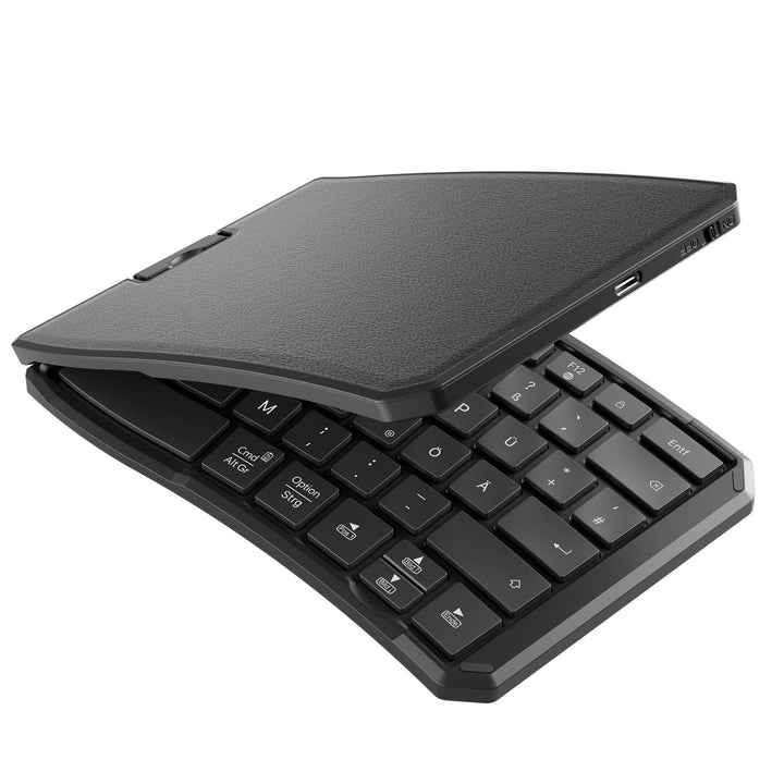 inateck DE Faltbare Tastatur Ergonomische, QWERTZ,mit 3 Bluetooth, Nomad Ergo KB603