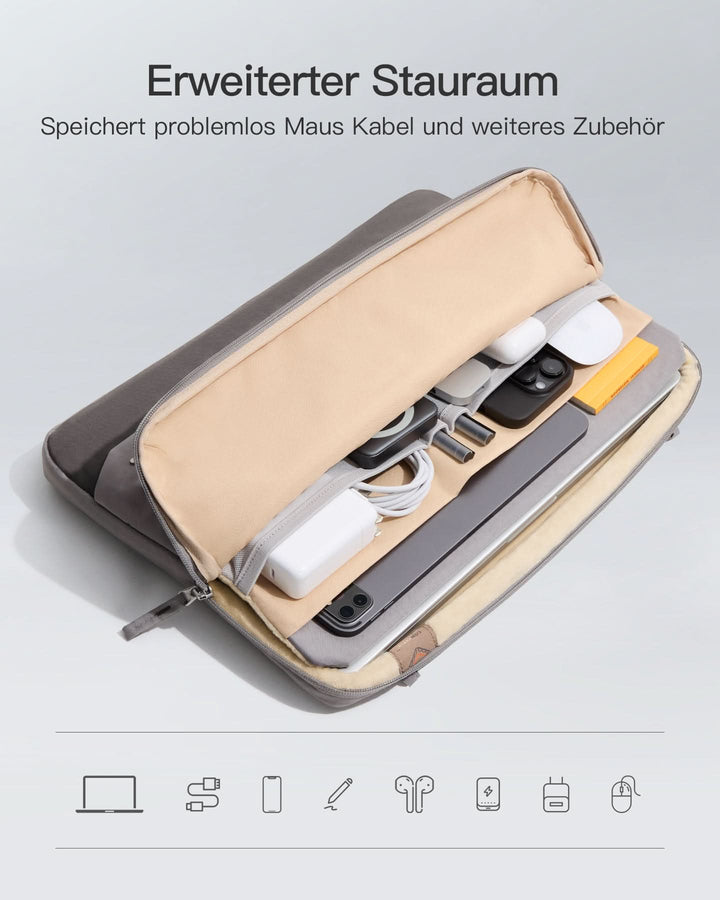 Inateck 360° Schutz Laptoptasche Hülle Schultertasche, kompatibel mit 13-Zoll MacBook Pro/Air, 14-Zoll MacBook Pro/Max (2026-2021), LBT32