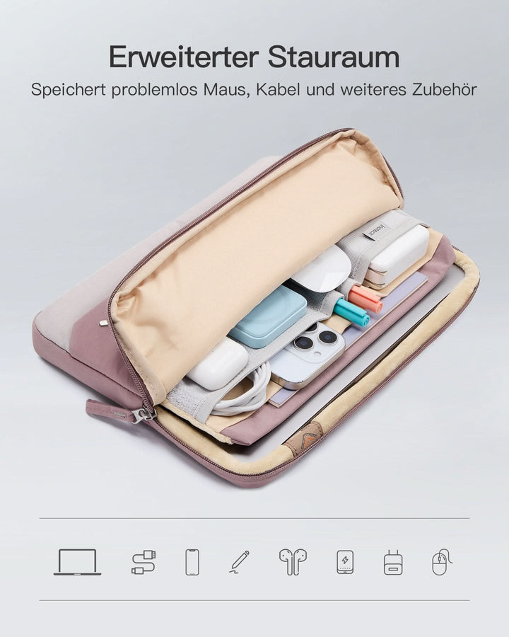 inateck DE 360° Schutz Laptop-Hülle, Großvolumen-Sleeve kompatibel mit 13" MacBook Air M4-M1 (2025-2018), 13" MacBook Pro M2/M1, LB
