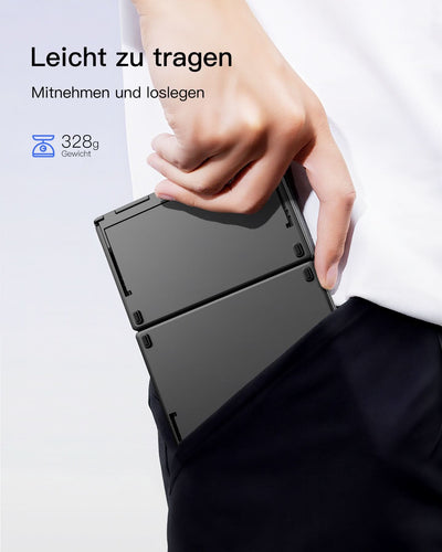 Faltbare kabellose tragbare Tastatur mit Bluetooth 5.3, kompatibel mit Tablets, Handys, Laptops, PCs, KB602