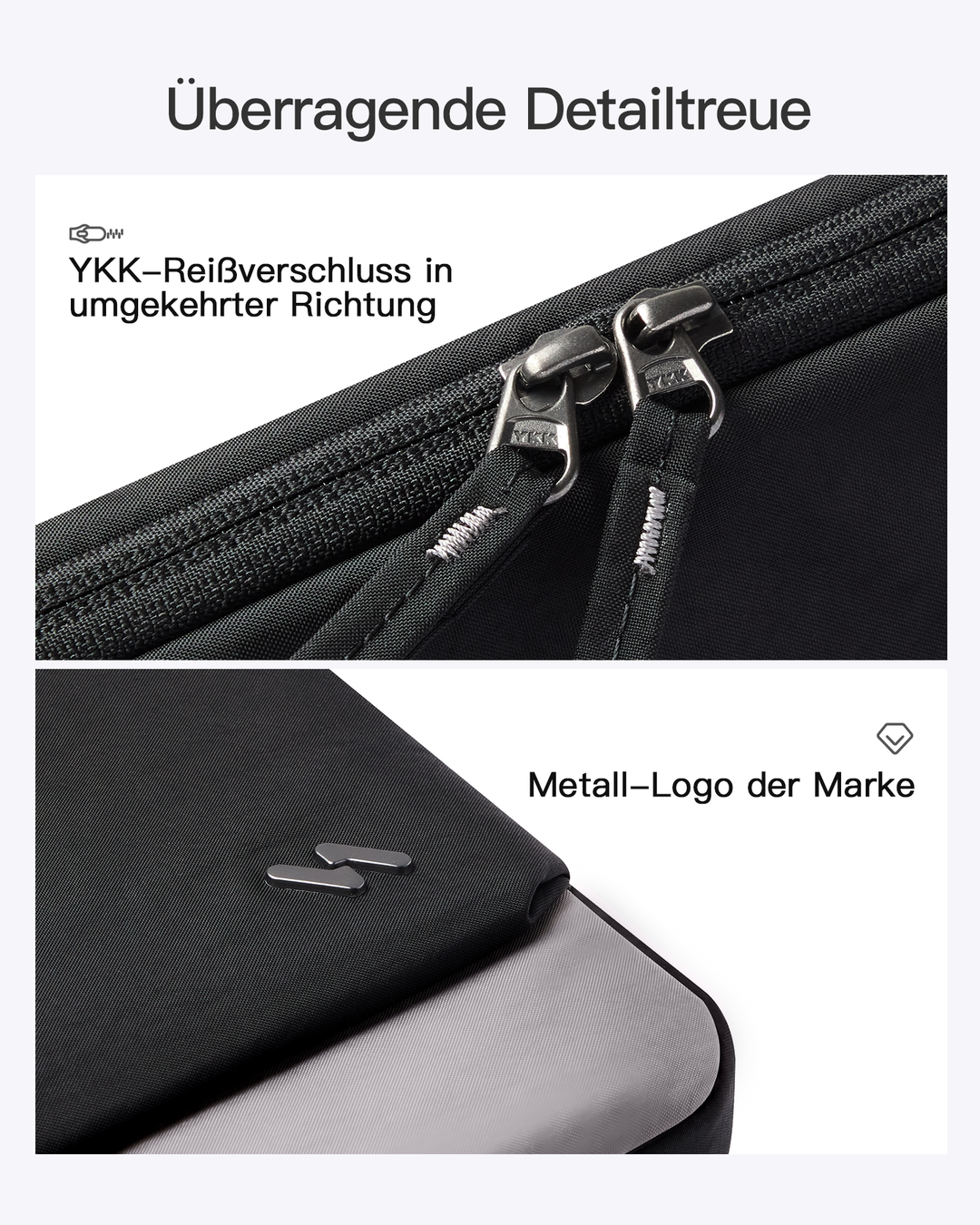 inateck DE 360° Schutz Laptop-Hülle, Großvolumen-Sleeve kompatibel mit 13" MacBook Air M4-M1 (2025-2018), 13" MacBook Pro M2/M1, LB