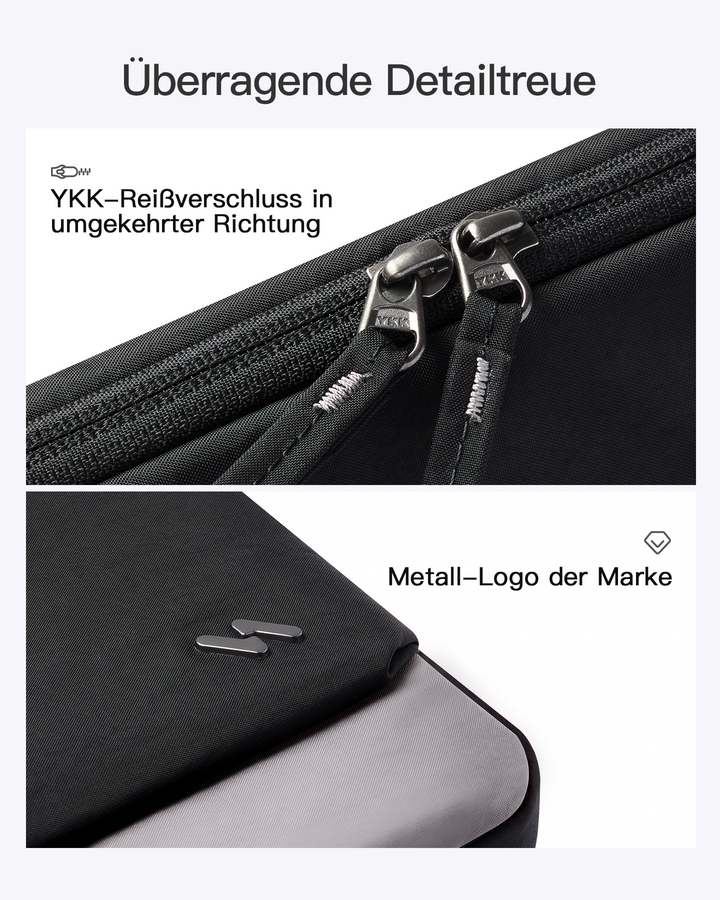 inateck DE 360° Schutz Laptop-Hülle, Großvolumen-Sleeve kompatibel mit 13" MacBook Air M4-M1 (2025-2018), 13" MacBook Pro M2/M1, LB