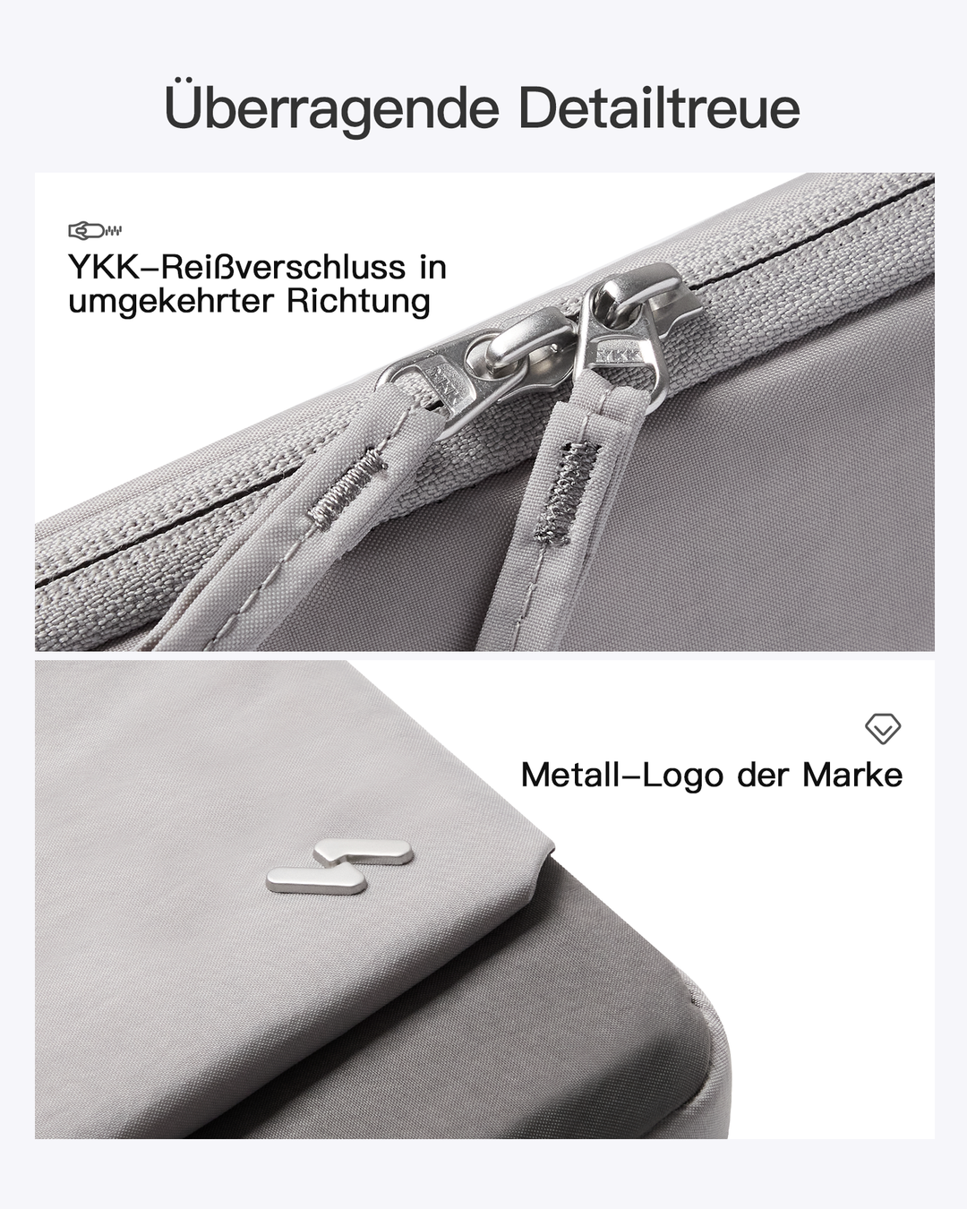 inateck DE 360° Schutz Laptop-Hülle, Großvolumen-Sleeve kompatibel mit 13" MacBook Air M4-M1 (2025-2018), 13" MacBook Pro M2/M1, LB
