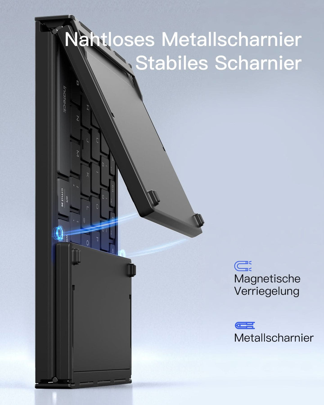inateck DE Inateck Faltbare Tastatur Maus Set Kabellos,für iPad iPhone Mac Android Windows,N0158