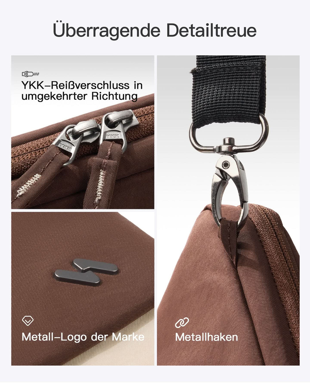 Inateck 360° Schutz Laptoptasche Hülle Schultertasche, kompatibel mit 13-Zoll MacBook Pro/Air, 14-Zoll MacBook Pro/Max (2026-2021), LBT32