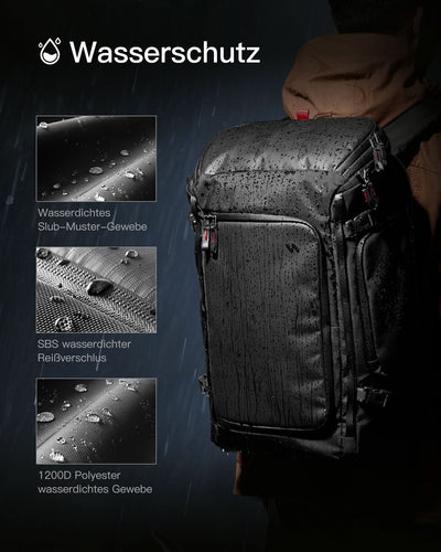 Handgepäck Rucksack 40L, TSA Freundlich Groß Reiserucksack Spritzwassergeschützt Travel Backpack für 17 Zoll Laptop, BPX31