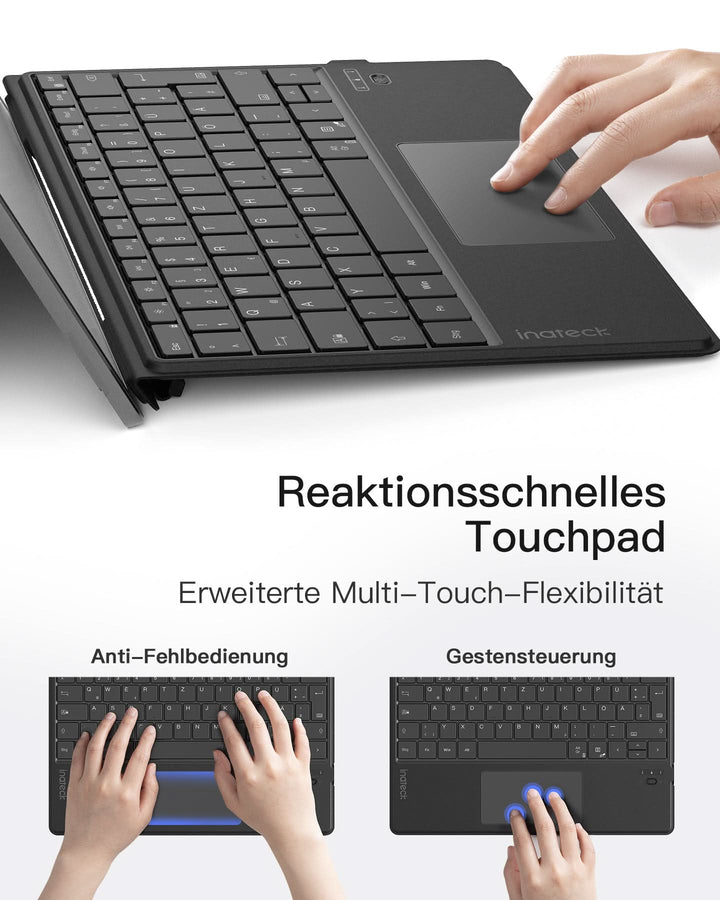 inateck DE Surface Pro AI Funktion Tastatur, Kompatibel mit Surface Pro 11/10/9/8/X, QWERTZ, KB05114