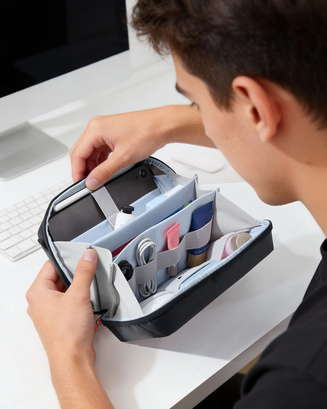 Praktischer Organizer für Elektronisches Zubehör, Spritz Wasserresistente Reisetasche, ABM35S