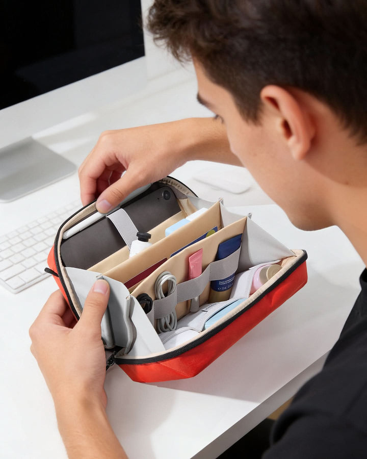 Praktischer Organizer für Elektronisches Zubehör, Spritz Wasserresistente Reisetasche, ABM35S