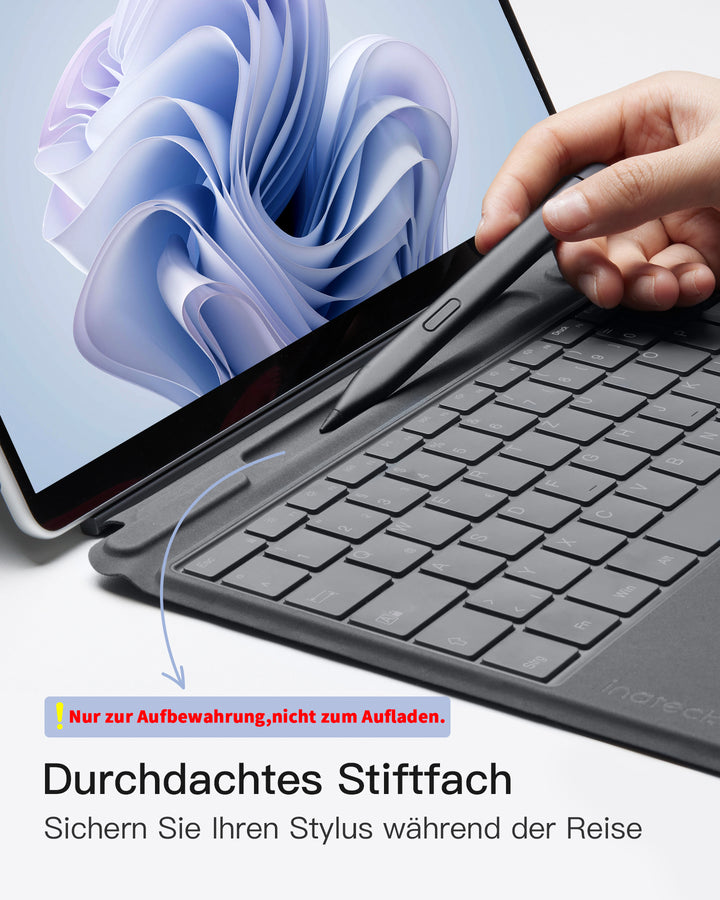 inateck DE Surface Pro AI Funktion Tastatur, Kompatibel mit Surface Pro 11/10/9/8/X, QWERTZ, KB05114