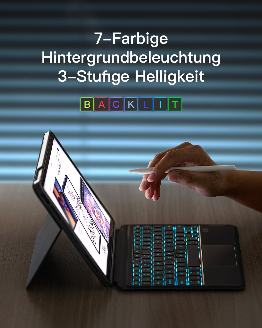 inateck DE Abnehmbare iPad Tastatur für das iPad 11" 11 Gen (A16 2025), iPad 10.9" 10 Gen (2022), KB04112
