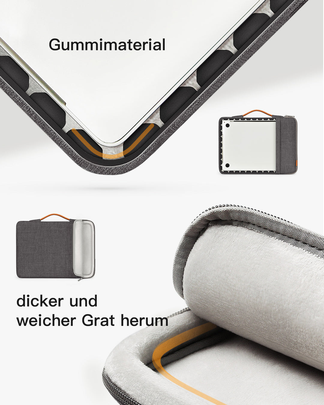 inateck DE EdgeKeeper 360° Rundumschutz Laptoptasche für 13-16 Zoll Laptops, LB02006/B1