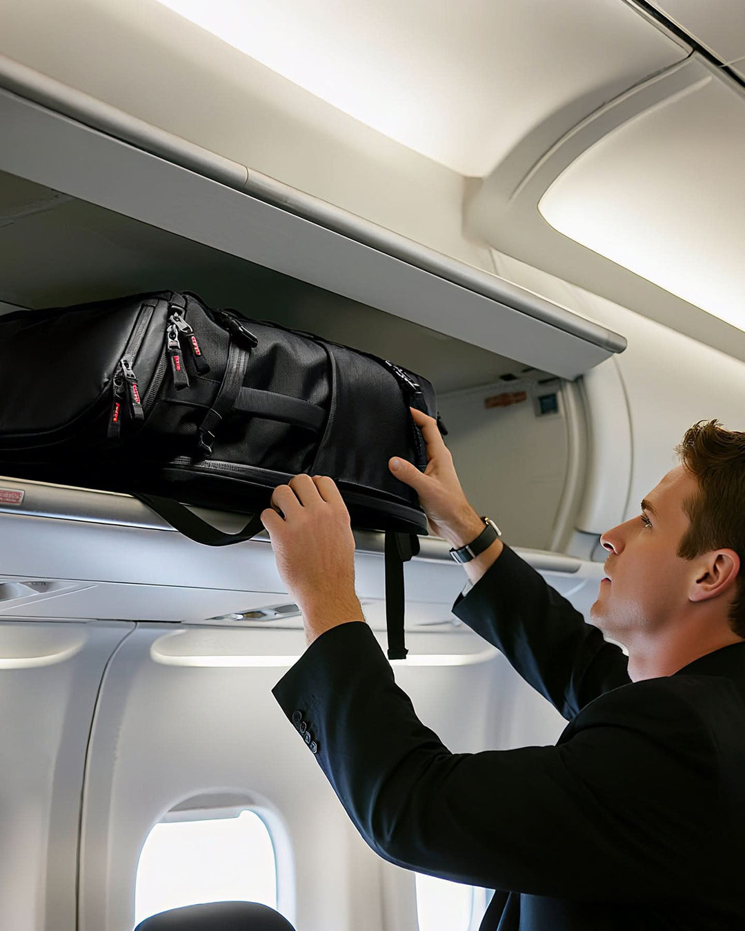 inateck DE Handgepäck Rucksack 40L, TSA Freundlich Groß Reiserucksack Spritzwassergeschützt Travel Backpack für 17 Zoll Laptop, BPX