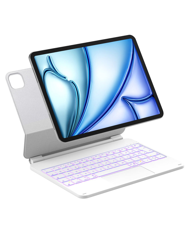 inateck DE Magnetische Tastaturhülle für iPad Air 11" M3/M2 (2025/2024), iPad Air 6/5/4, iPad Pro 11" 4/3/2/1, KB09119 White