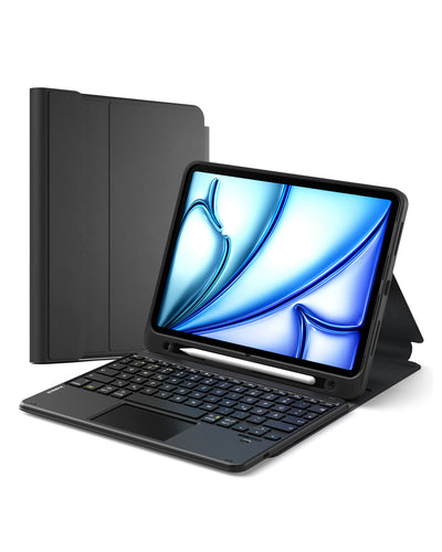 Abnehmbar Tastatur für iPad 11" A16 (2025), iPad Air 11" M3/M2 (2025/2024), iPad Air 10.9" 5/4, iPad Pro 11" 4/3/2/1, KB002