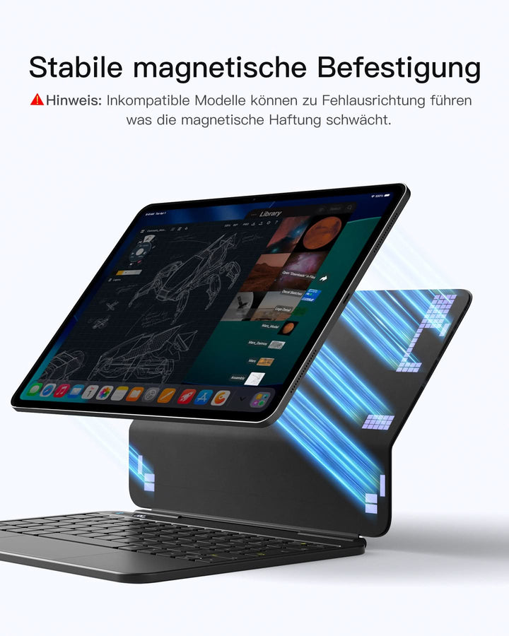 NeoMagic Magnetische Tastatur Hülle für iPad 11/10 Gen 2025 A16 11", QWERTZ, KB903-10