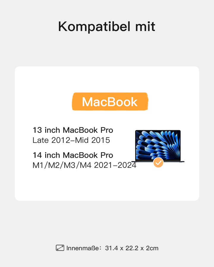 inateck DE Ultraleichte Laptoptasche Hülle 13-16 Zoll mit Zubehörtasche, LB01005