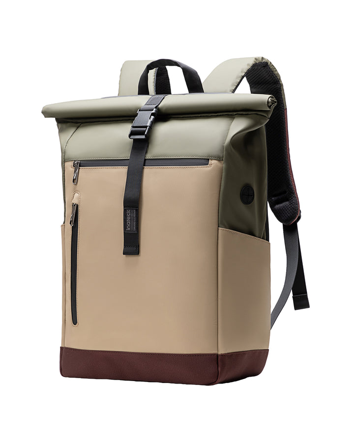 inateck DE 25-30L RollTop Rucksack wasserabweisend Daypack Laptoprucksack Schulrucksack, BP01003 Khakigrün 30L