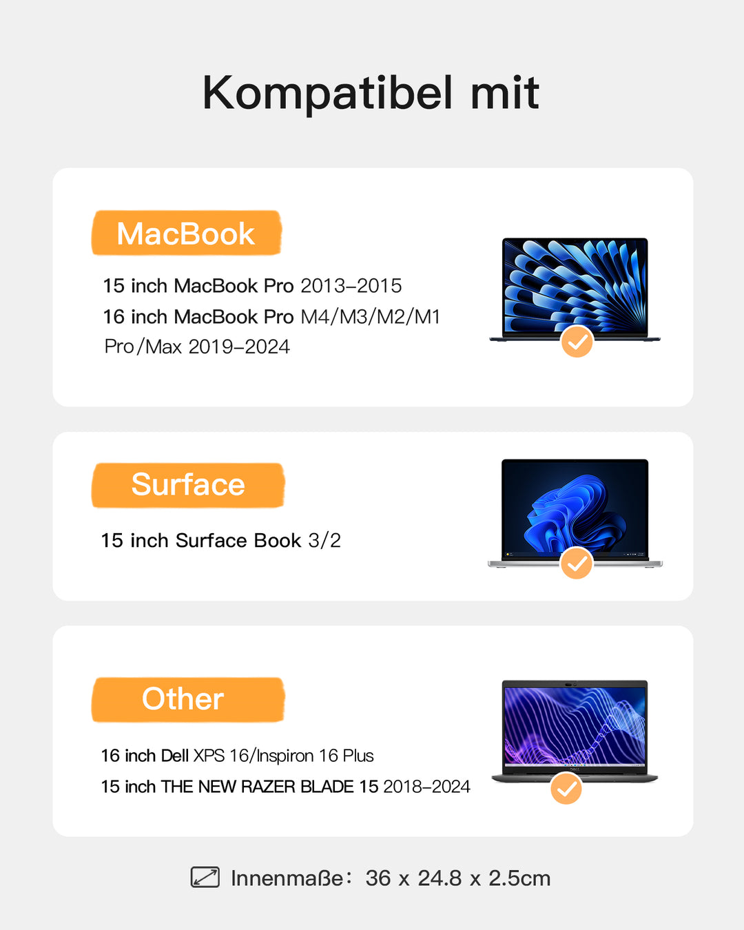 inateck DE EdgeKeeper 360° Rundumschutz Laptoptasche für 13-16 Zoll Laptops, LB02006/B1