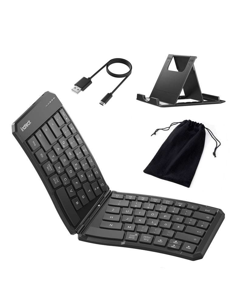 Faltbare Tastatur Ergonomische, QWERTZ,mit 3 Bluetooth, Nomad Ergo KB603