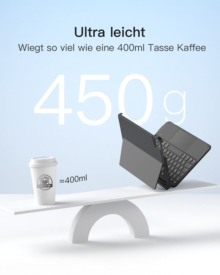 inateck DE Abnehmbar Ultraleichte Tastatur für iPad 11/10 Gen A16 2025 11 Zoll, iPad Air 11 Zoll (2026/2025), iPad Air 5/4, iPad Pr