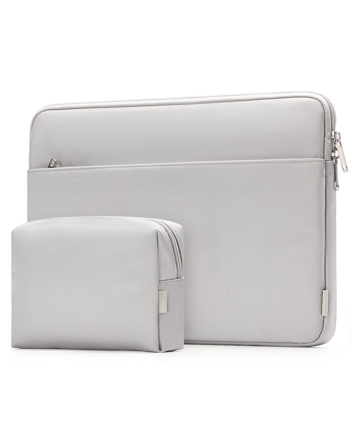 inateck DE Ultraleichte Laptoptasche Hülle 13-16 Zoll mit Zubehörtasche, LB01005 15.6 Zoll Mittelgrau
