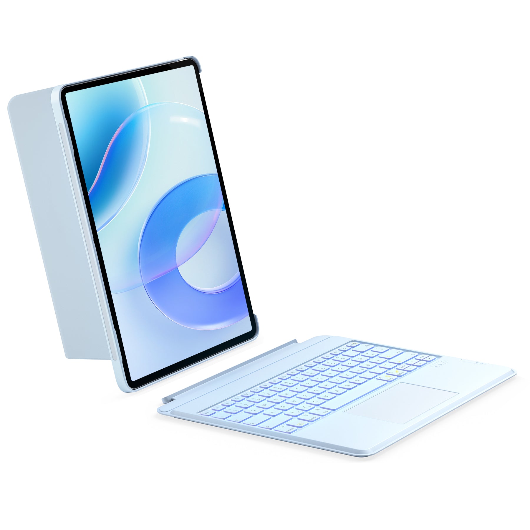 inateck DE Abnehmbare Tastatur für iPad Air 13" M3/M2 (2025/2024), iPad Air 6, iPad Pro 12.9" (6/5/4/3th), KB04118 BabyBlue