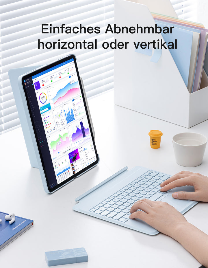 inateck DE Abnehmbare Tastatur für iPad Air 13" M3/M2 (2025/2024), iPad Air 6, iPad Pro 12.9" (6/5/4/3th), KB04118