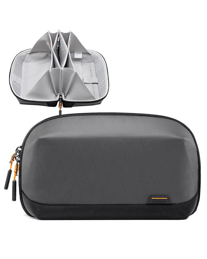 inateck DE Elektronik Case Gadget Organizer Tasche, USB Kabel Organizer, Reisefreundlich, AB03007 Grau
