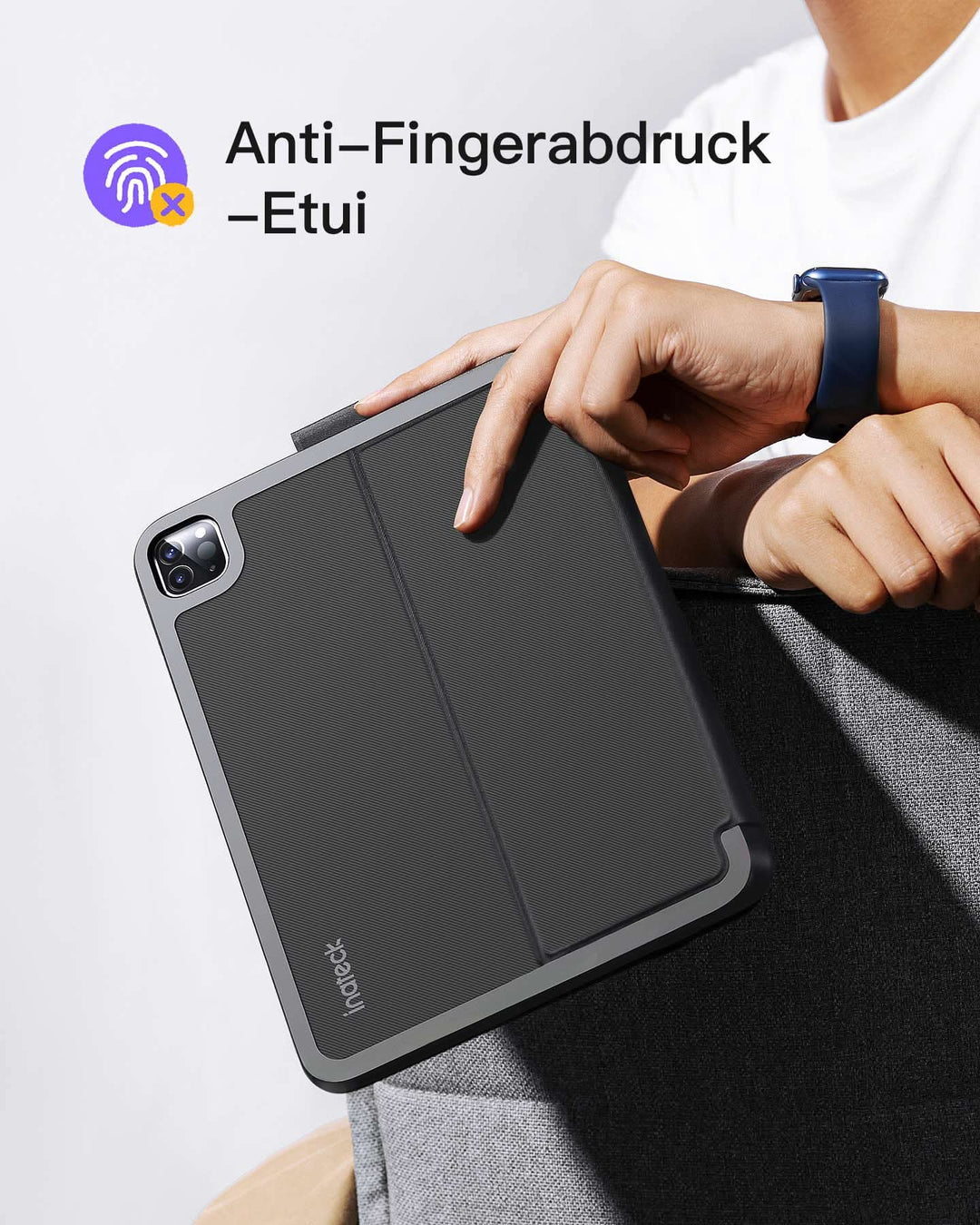 inateck DE Super-leicht Tastatur Hülle für iPad 11" 11 Gen (A16 2025), iPad 10, iPad Air 11" M3/M2 (2025/2024), iPad Air 5/4, iPad 