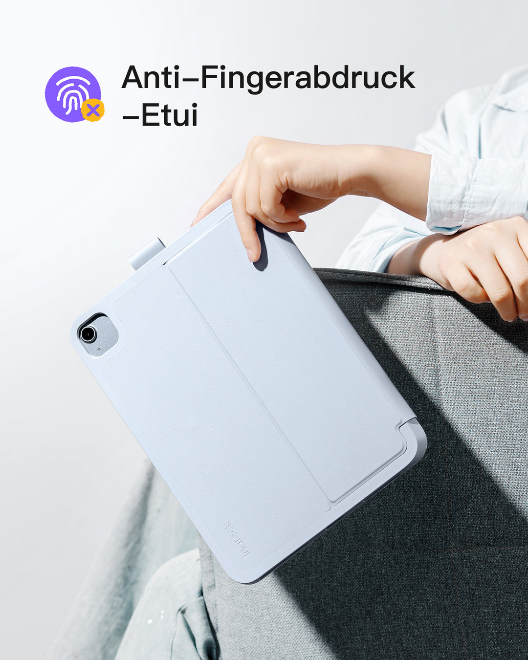 inateck DE Super-leicht Tastatur Hülle für iPad 11" 11 Gen (A16 2025), iPad 10, iPad Air 11" M3/M2 (2025/2024), iPad Air 5/4, iPad 