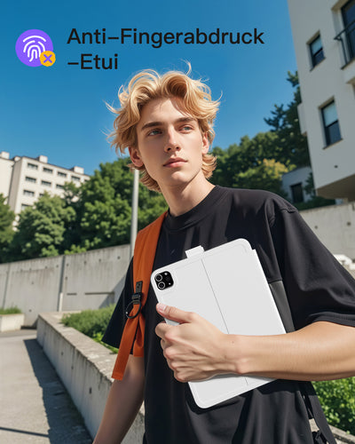 Super-leicht Tastatur Hülle für iPad 11" 11 Gen (A16 2025), iPad 10, iPad Air 11" M3/M2 (2025/2024), iPad Air 5/4, iPad Pro 11" 4/3/2/1, QWERTZ, BK2007