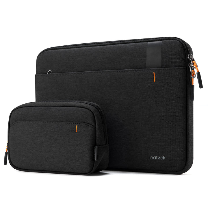 inateck DE Edgekeeper 360° Professioneller Schutz Hülle für 13" MacBook, mit Zubehörtasche, LB01011 14 Zoll Black