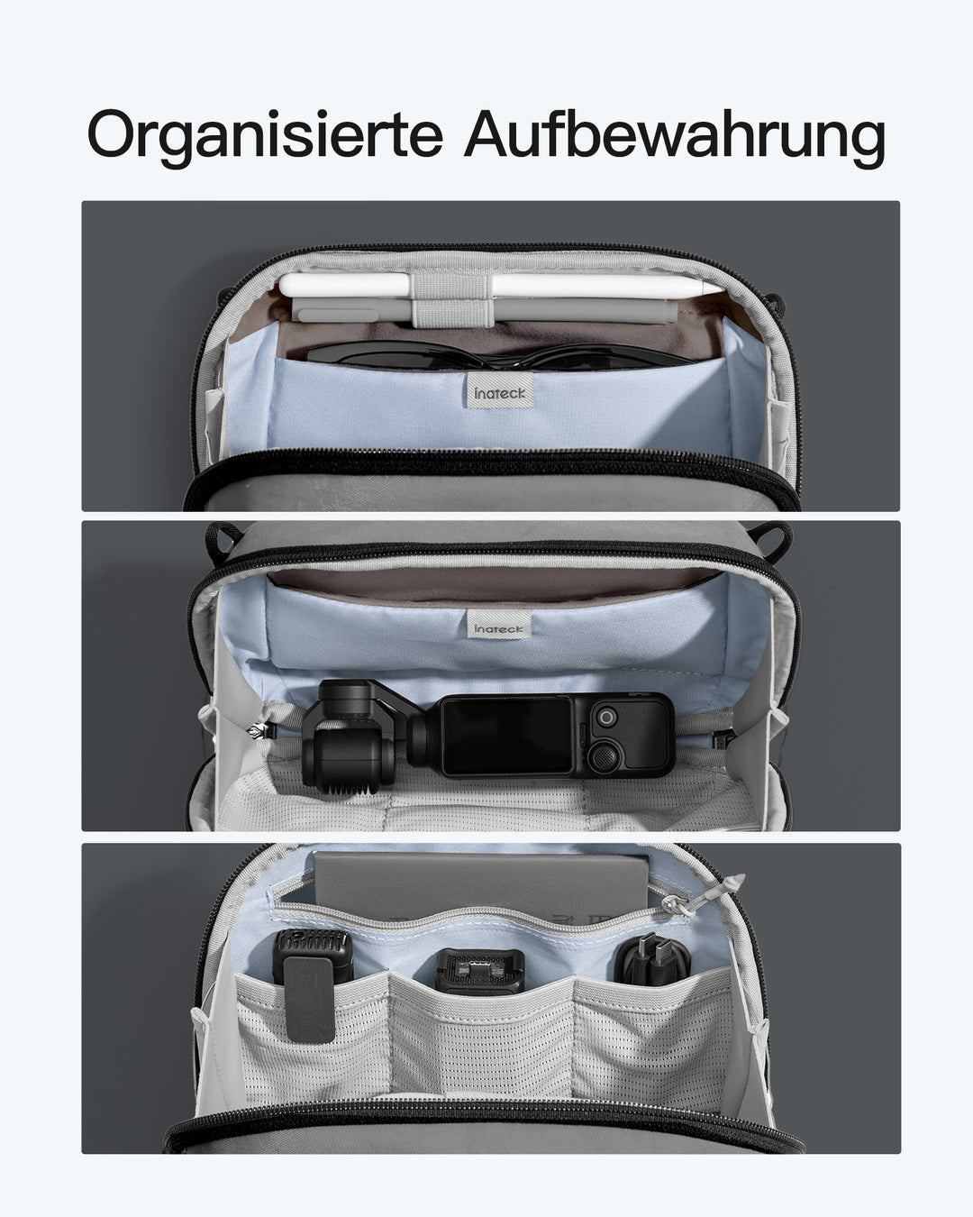 Portabler Elektronik-Organizer, spritzwassergeschützte Reisezubehörtasche für Kabel, Power Banks, Hubs, ABM33