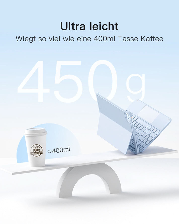 inateck DE Ultraleicht Tastatur für iPad 11" (A16 2025), iPad 10, iPad Air 11" M3/M2 (2025/2024), iPad Air 7/6/5/4, iPad Pro 11" 4/