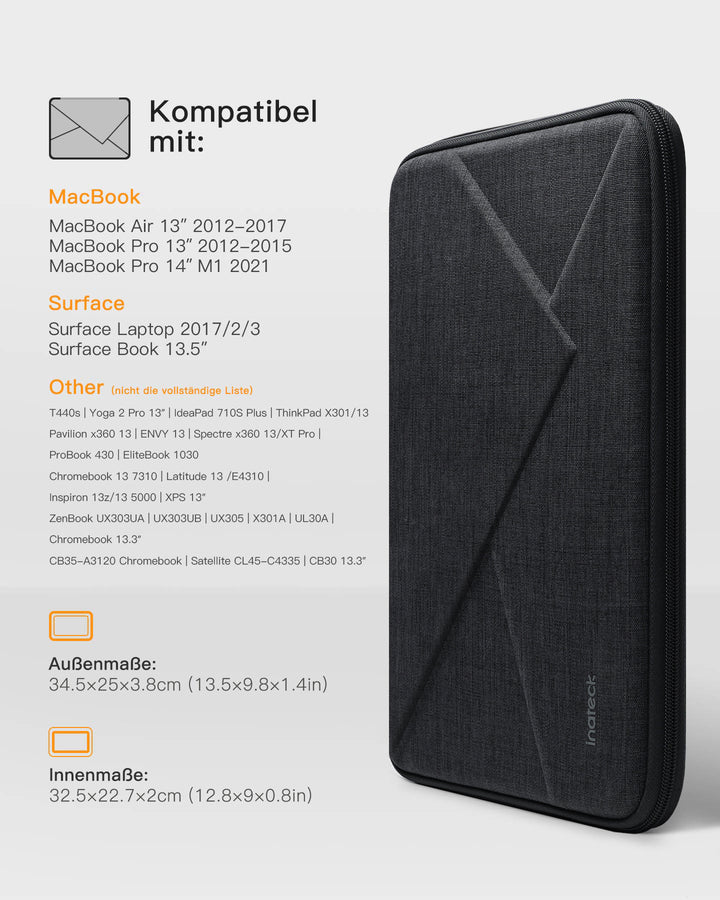 inateck DE Superstarke Laptophülle Tasche für MacBook Air/Pro M4/M3/M2/M1, LB01007