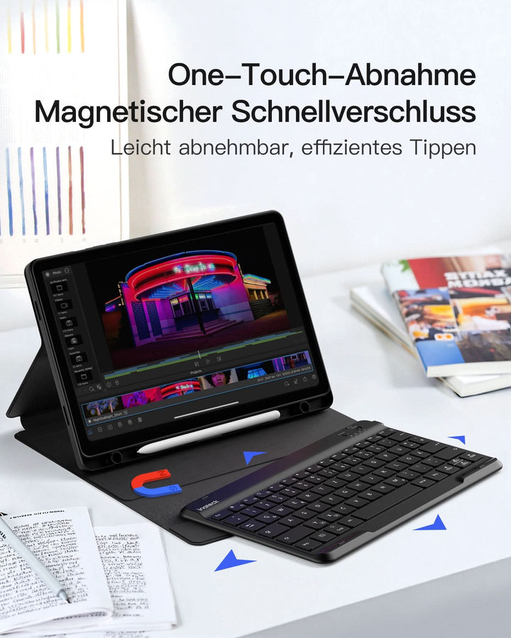 inateck DE Hülle mit Tastatur für Samsung Galaxy Tab А9+/A9 Plus 11" (2023), N0028