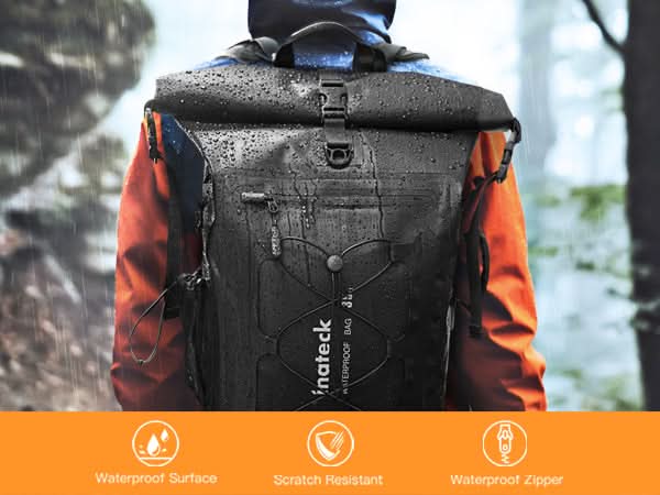 inateck DE 35L Fahrradrucksack Wasserdichter mit wasserdichtem Reißverschluss, BP06001