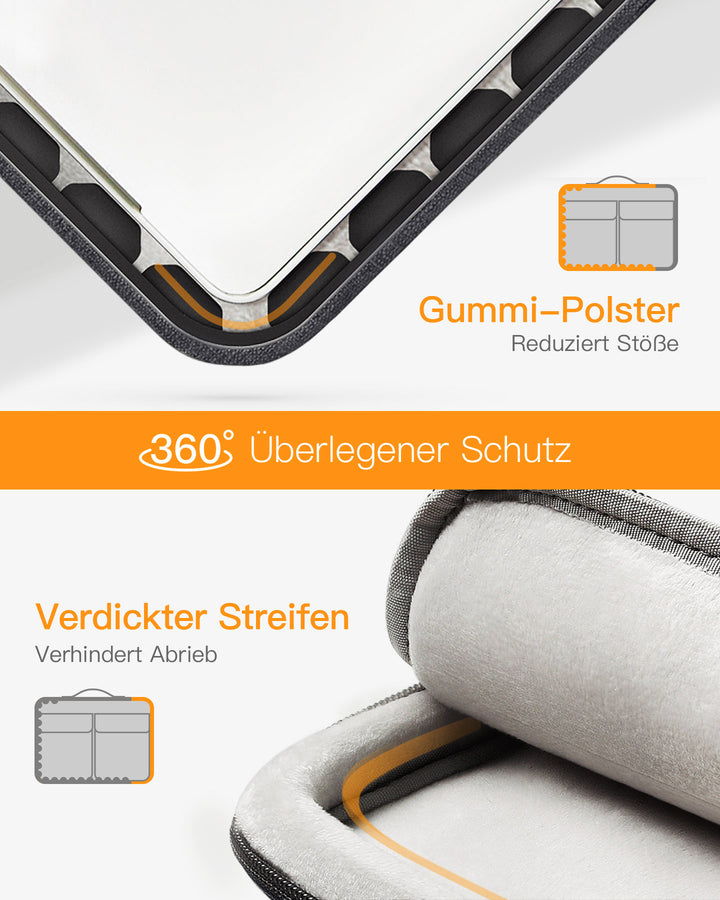 inateck DE EdgeKeeper 360° Rundumschutz Laptoptasche Schultertaschen 13-15,6 Zoll - LB03008/K5