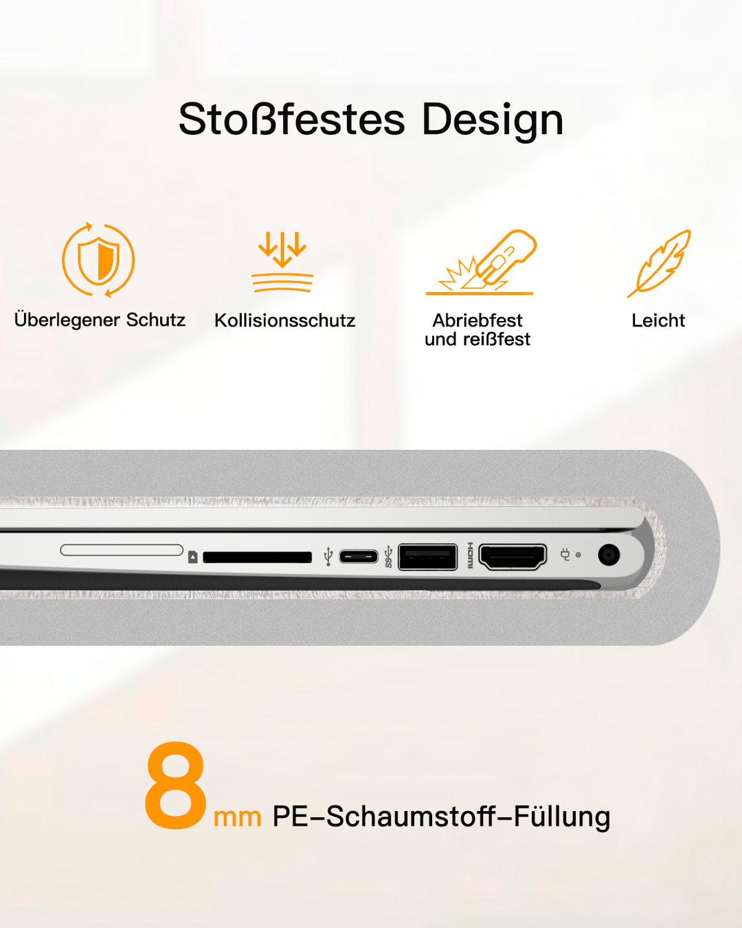 inateck DE 14-15.6 Zoll Hülle Tasche Sleeve Laptop Case, LB1404, LB1504