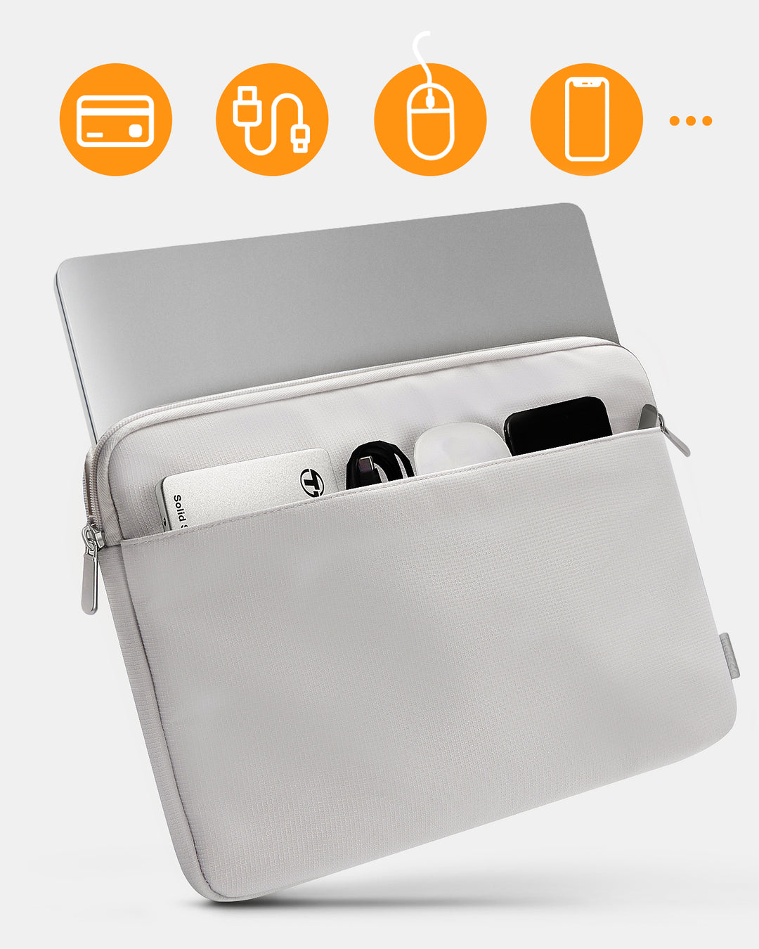 Housse pour ordinateur portable ultralégère 11-16 pouces avec poche pour accessoires, LB01005
