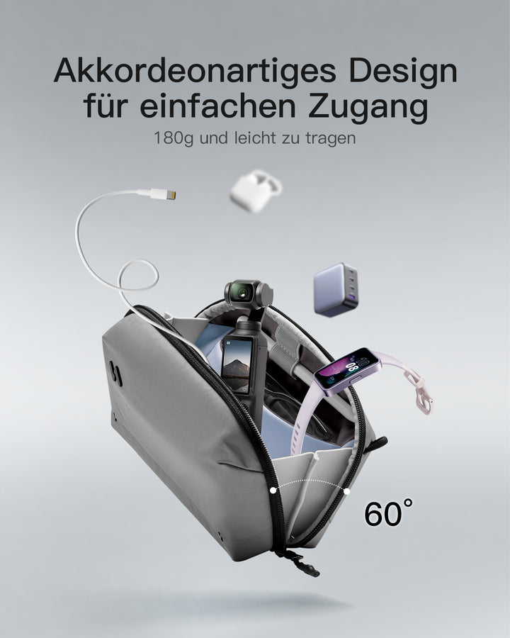 Portabler Elektronik-Organizer, spritzwassergeschützte Reisezubehörtasche für Kabel, Power Banks, Hubs, ABM33